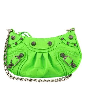 Balenciaga | Balenciaga Le Cagole Mini Leather Purse In Acid Green