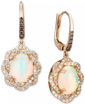 Le Vian | Neopolitan Opal (2-3/8 ct. t.w.) & Diamond (3/4 ct. t.w.) Drop Earrings in 14k Rose Gold