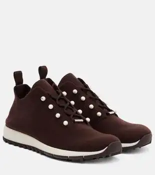 Jimmy Choo | Veles embellished cashmere sneakers