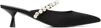 Stella McCartney | Black Elsa Pearl-Embellished Kitten Heels