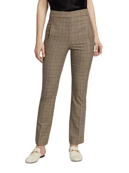 VERONICA BEARD Arte Slim Plaid Pants