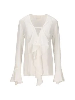 Givenchy | Givenchy 4G Pattern Ruffled Blouse
