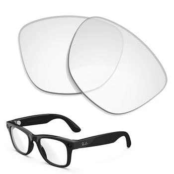 undefineds Replacement Clear& Blue Light Blocking Lenses for Ray-Ban Meta Wayfarer RW4006/(Gen 2) RW4012 50mm& RW4008 RW4012 53mm
