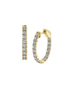 Saks Fifth Avenue | 14K Yellow Gold & 0.9 TCW Diamond Hoop Earrings