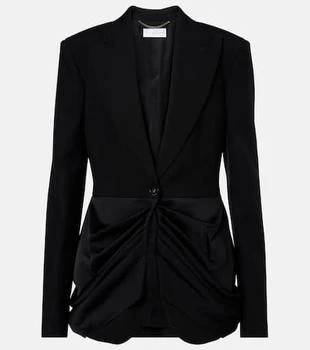Stella McCartney | Draped satin-trimmed wool blazer