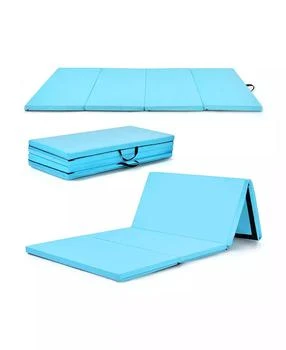 HONGGE 4-Panel Folding Gym Mat – Non-Slip, Portable, Durable for Home Gym, Yoga, Kids Play