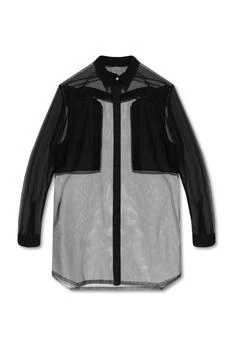 Rick Owens | Rick Owens Panelled Semi-Sheer Long-Sleeved Shirt