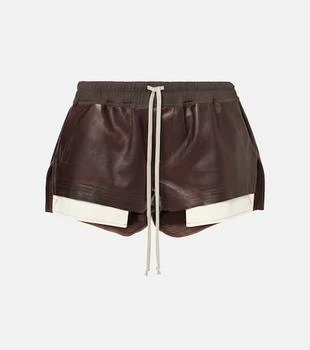 Rick Owens | High-rise leather shorts