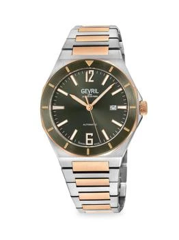Gevril | High Line 43MM Swiss Automatic Two Tone Stainless Steel Watch