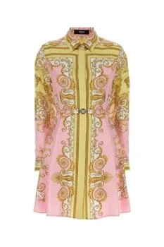 Versace | Versace Pattern-Printed Twill Mini Shirt Dress