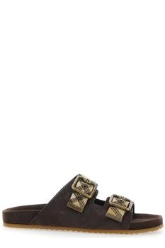 Burberry | Burberry Double Buckle Checked Sandals