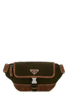 Prada | Prada Logo Plaque Zipped Belt Bag