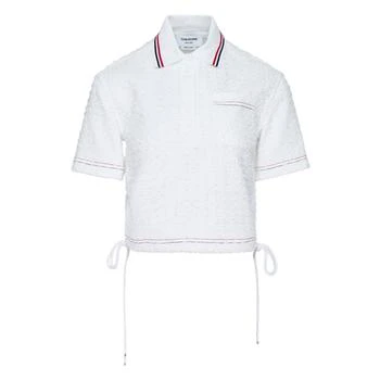 Thom Browne | Thom Browne Ribbon Tweed Striped Polo Top