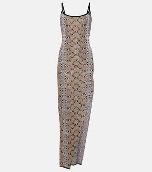 Balmain | Snake-print maxi dress
