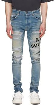 AMIRI | Blue 'AMIRI Hollywood' Repaired Jeans