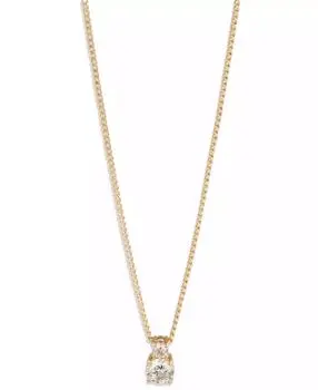 Givenchy Cubic Zirconia Gold-Tone Double Stone Pendant Necklace