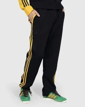 Wales Bonner Knit Track Pants In Black/mustard Yellow