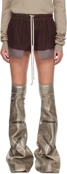 Rick Owens | Burgundy Concordians Fog Boxers Shorts