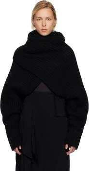Sacai | Black Wool Knit Pullover Turtleneck