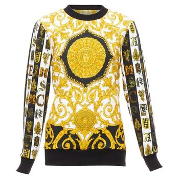 Versace | mixed archive Barocco print cotton crew neck sweater