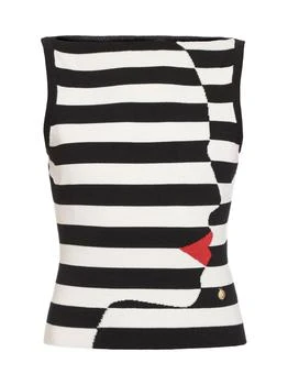 Balmain | Balmain Mariniere Sleeveless Knitted Top