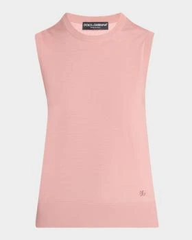 Dolce 
Gabbana | Virgin Wool Sleeveless Crewneck Sweater