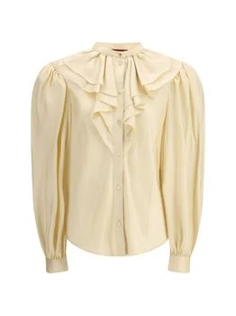 Gucci | Gucci Ruffle Trim Twill Shirt