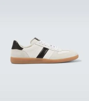 Tom Ford | Archer suede-trimmed leather sneakers