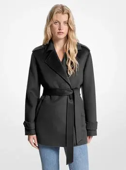 Michael Kors Wool Blend Belted Wrap Coat