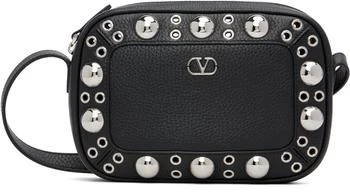 Valentino | Black Nellcôte Calfskin Shoulder Bag