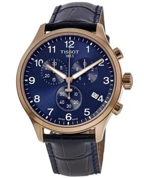 Tissot Chrono XL Classic Blue Dial Leather Strap Men
s Watch T116.617.36.042.00
