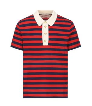 Valentino | Valentino Striped Button Detailed Polo Shirt