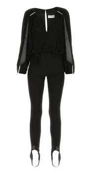 Yves Saint Laurent | Saint Laurent Embellished Long-Sleeved Jumpsuit