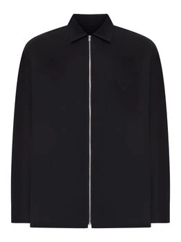 Prada | Prada Triangle Logo Zipped Shirt