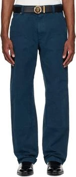 Versace | Navy Overdyed Canvas Carpenter Trousers