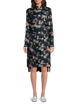 Thom Browne | ​​Garden Jacquard Pleated Shirt Dress