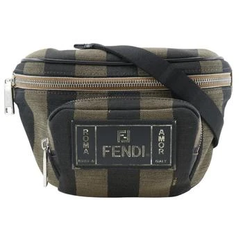 Fendi | Front Pocket Waist Bag Pequin Canvas Nylon Clutche & Pouche Bag (Pre-Owned)