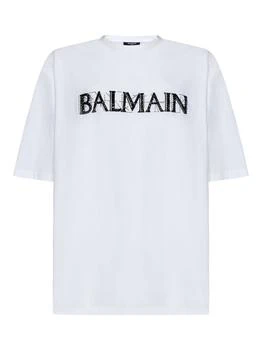 Balmain | Balmain Logo Printed Crewneck T-Shirt