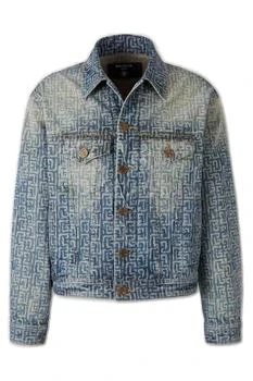 Balmain | Balmain Monogram Printed Denim Jacket