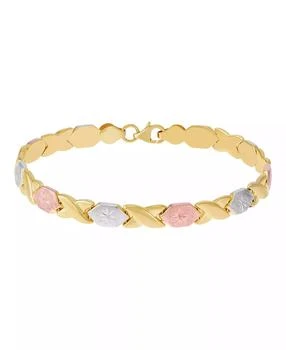 Macy
s | Lobster Clasp Stampato Chain Bracelet in 14k Gold Plated Sterling Silver