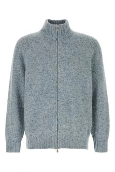 Brunello Cucinelli | Brunello Cucinelli Zip-Up Ribbed Trim Cardigan