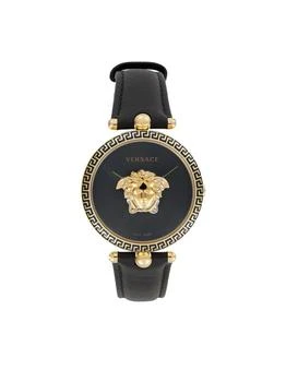 Versace | 39MM Stainless Steel
Leather Strap Watch