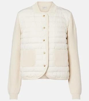 Down-paneled cotton cardigan