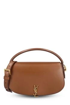 Yves Saint Laurent | Saint Laurent Logo Plaque Foldover Top Shoulder Bag