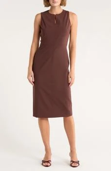 Theory Miyani Sevona Wool Blend Midi Sheath Dress