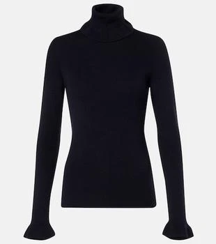 Chloé | Ribbed-knit cotton and wool turtleneck sweater
