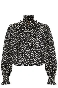 Chloé | Chloé Maxi Gathered High-Neck Blouse