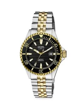 Gevril | Chambers 43MM Two-Tone Stainless Steel Bracelet Watch