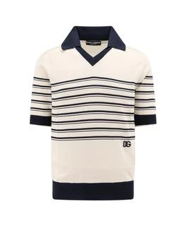 Dolce & Gabbana | Dolce & Gabbana Logo Embroidered Knitted Polo Shirt