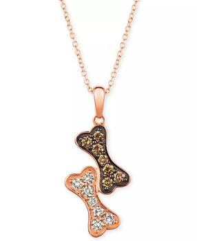 Le Vian | I Love Dogs Collection 20" Pendant Necklace (3/8 ct. t.w.) in 14k Rose Gold